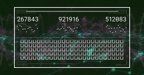 Image of data processing over network of connections 写真素材