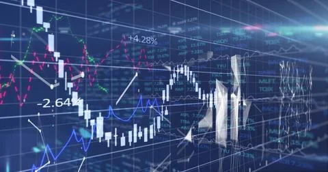 Image of data processing over network of connections 写真素材