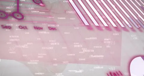 Image of data processing over network of connections 写真素材