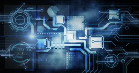 Image of data processing over networks of connections 库存插图