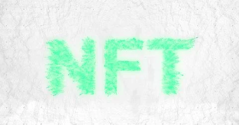 Image of data processing over nft text Stock Photos