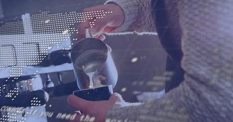 Image of data processing over online security padlock and businessman using Foto stock