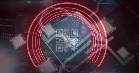 Image of data processing over padlock Stock Photos