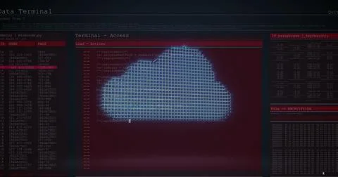 Image of data processing over padlock Foto stock