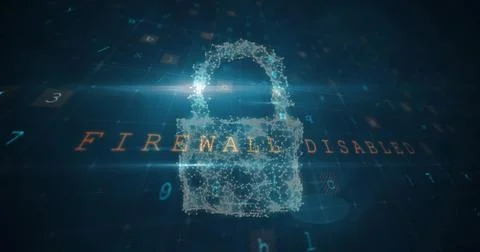 Image of data processing over padlock Stock Photos