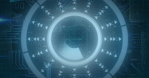 Image of data processing over padlock 스톡 사진