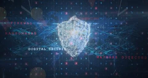 Image of data processing over padlock Foto stock