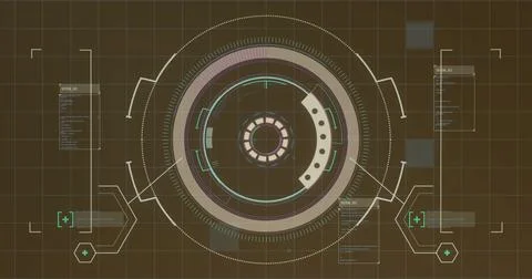 Image of data processing over scope scanning 스톡 일러스트