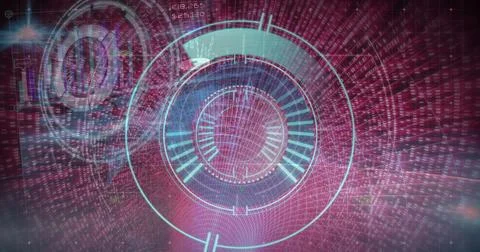 Image of data processing over scope scanning Stock Illustration