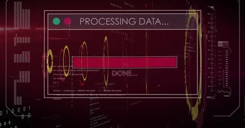Image of data processing over scope scanning 스톡 사진