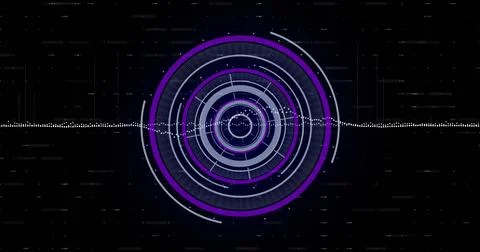 Image of data processing over scope scanning Stock Photos