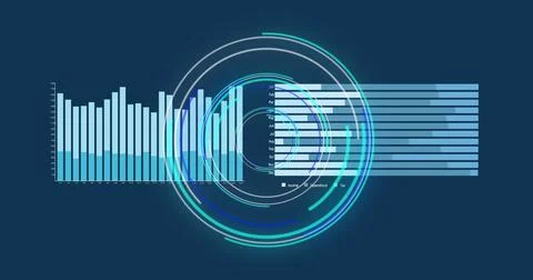 Image of data processing over scope scanning 스톡 사진