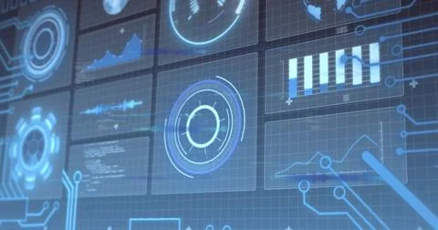 Image of data processing over scope scanning 스톡 사진