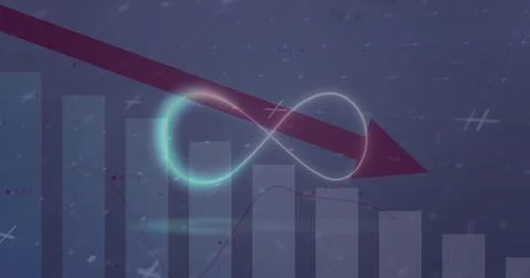 Image of data processing over shapes 스톡 일러스트
