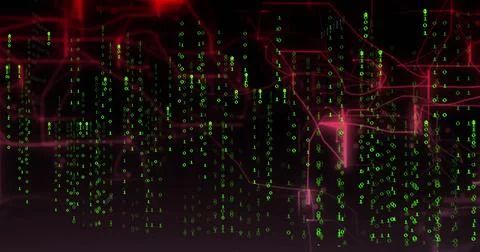 Image of data processing over shapes Foto stock