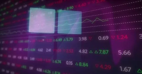 Image of data processing over shapes 库存照片