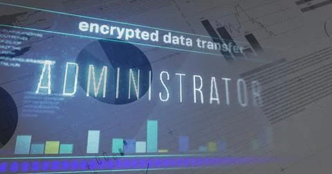 Image of data processing over statistics Illustrazione stock