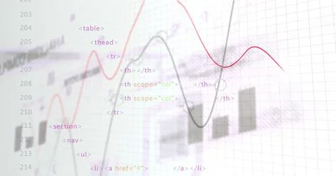Image of data processing over white background Stockillustratie