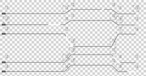 Image of data processing over white lines and numbers on black background Stock Illustration