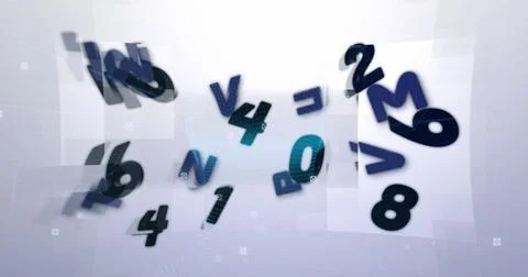 Image of data processing over white shapes Stock Illustration
