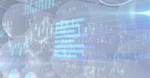 Image of data processing over white background Stock Photos