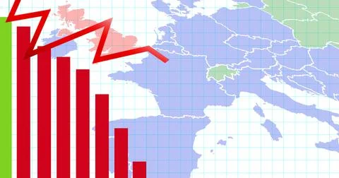 Image of data processing over world map Illustrazione stock