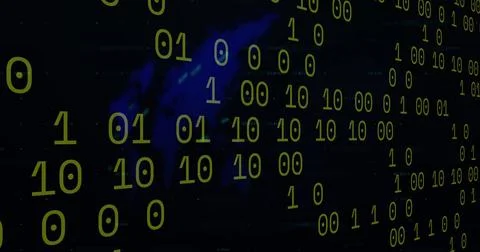 Image of data processing over world map Stock Photos