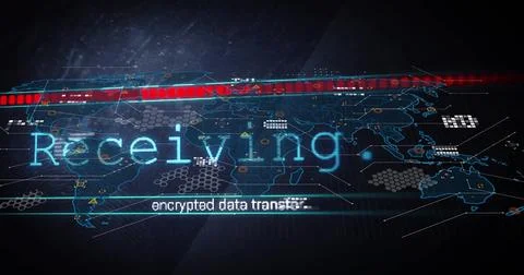 Image of data processing over world map on black background Stock Photos