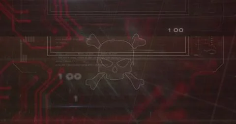 Image of data processing text over computer servver Foto stock