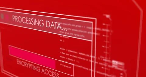 Image of data processing text over screen and computer servers Stock Photos