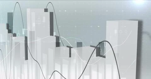 Image of data processing on white background Stock Illustration