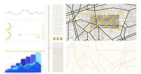 Image of data processing on white background Stock Illustration