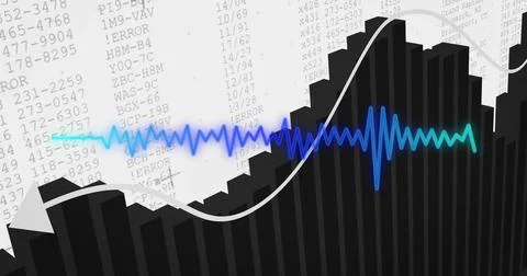 Image of data processing on white background 스톡 사진
