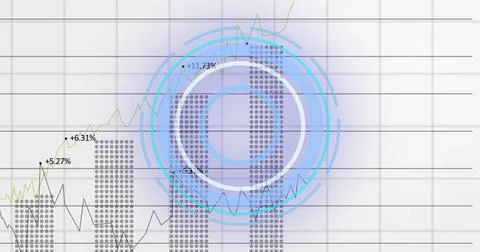 Image of data processing on white background Stock Photos