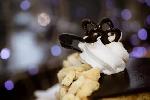 The image of the decor on the cake. Stock Photos