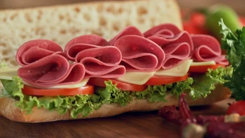 Image of delicious sandwich. Stock Footage 169489094
