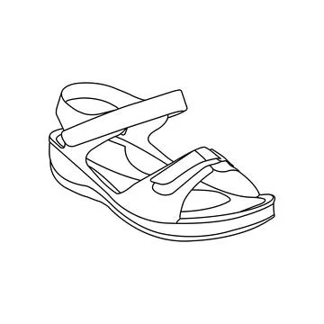 Image design of women's sandals Stock Illustration