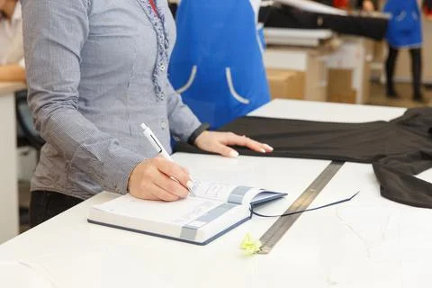 Image of designer hands working in workshop Stock Photos