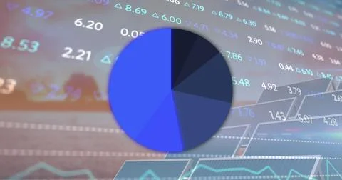 Image of diagram over data processing イラスト素材