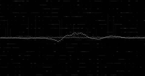 Image of diagram over data processing on black background Illustrazione stock