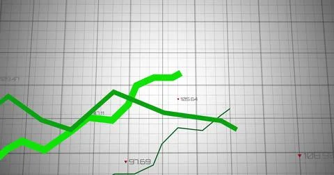 Image of diagram over data processing on white background Stockillustratie