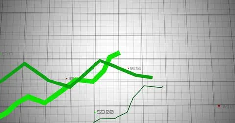 Image of diagrams and data processing on white background Foto stock