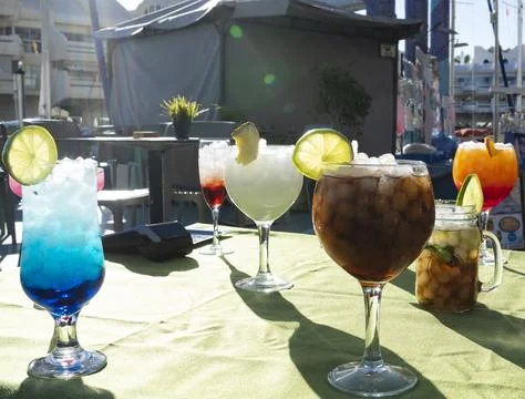 Image of different types of cocktails Stock Photos