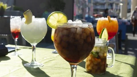 Image of different types of cocktails Stock Photos
