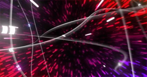 Image of digital data processing and glowing network of connections イラスト素材