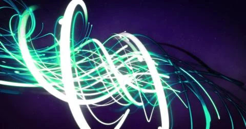 Image of digital data processing and glowing network of connections on dark Foto stock