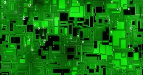 Image of digital data processing binary coding over circuit board 写真素材