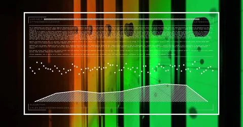 Image of digital data processing over computer servers 스톡 일러스트