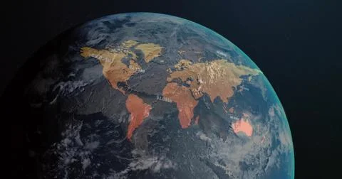 Image of digital data processing over globe on dark background Illustrazione stock