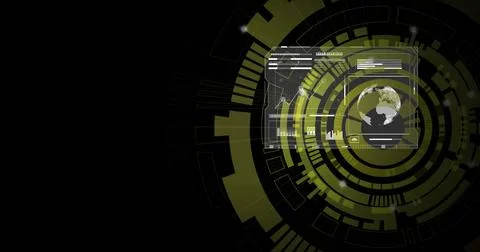 Image of digital data processing over scope scanning 스톡 일러스트